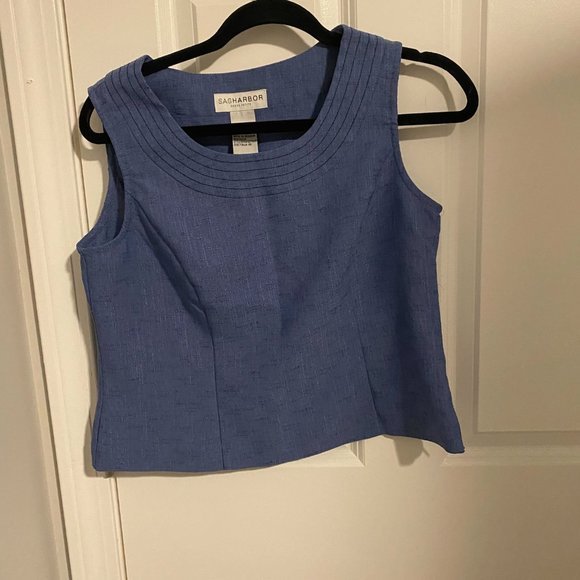 Vintage 3 Piece Sag Harbor Women's Blue‎ and Purple Blouse/Pant/Tank Set - Picture 11 of 11